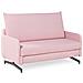 Divano Letto 2 Posti In Tessuto Rosa Belfast - Foto miniatura 13