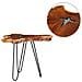 Tavolino Da Caffè 70x45 Cm Legno Massello Teak E Poliresina - Foto miniatura 1