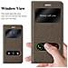 Custodia Compatibile Con Samsung Galaxy Grand Prime In Bruno Pietra - Coperchio Protettivo Con Chiusura Magnetica, Funzione Stand E 2 Finestre Di Visualizzazione - Foto miniatura 2