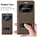Custodia Compatibile Con Samsung Galaxy Grand Prime In Bruno Pietra - Coperchio Protettivo Con Chiusura Magnetica, Funzione Stand E 2 Finestre Di Visualizzazione - Foto miniatura 5