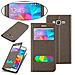 Custodia Compatibile Con Samsung Galaxy Grand Prime In Bruno Pietra - Coperchio Protettivo Con Chiusura Magnetica, Funzione Stand E 2 Finestre Di Visualizzazione - Foto miniatura 6