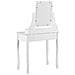 Tavolino Da Toeletta 5 Cassetti Specchio Rettangolare E Sgabello Bianco Rayon - Foto miniatura 14