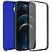 Cover Iphone 12 Pro Max Silicone Fronte Retro Ricopre Lo Schermo Blu - Foto miniatura 1