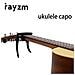 Ukulele Capo In Lega Di Zinco Capotasto Per Soprano Concert Tenor Ukulele Con Una Sola Mano Di Stile Di Innesco Molla Forte Per Nessun Ronzio - Foto miniatura 3