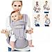 Portante Ergonomica Bambino Con Hip Sede Puro Cotone Leggero E Traspirante Multiposizione Dorsale Ventrale Regolabile Per Neonato E Del Bambino Da 0 A 4 Anni (35-20 Kg)  - Foto miniatura 1