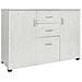 Credenza Benidorm, Buffet Da Soggiorno, Madia Da Salotto, Credenza Moderna A 3 Ante E 2 Cassetti, 120x40h83 Cm, Grigio - Foto miniatura 13
