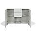 Credenza Benidorm, Buffet Da Soggiorno, Madia Da Salotto, Credenza Moderna A 3 Ante E 2 Cassetti, 120x40h83 Cm, Grigio - Foto miniatura 4