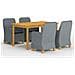 Set Mobili da Pranzo per Giardino 5 pz Grigio Chiaro - Foto miniatura 1