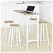 Set 5 Tavolo Con 4 Sgabelli, bancone Bar Tavolo Bar Con Sgabelli Penisola Cucina Bianco Ogt22-wn - Foto miniatura 5