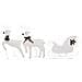 Renne e Slitta di Natale Decorazione Esterni 60 LED Bianco - Foto miniatura 2