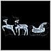 Renne e Slitta di Natale Decorazione Esterni 60 LED Bianco - Foto miniatura 7