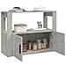 Credenza Grigio Cemento 80x30x60 cm in Legno Multistrato - Foto miniatura 7