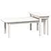 Set Tavolini Da Salotto 2 Pz Bianco In Legno Massello Di Pino - Foto miniatura 2