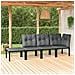Set Salotto Da Giardino 4 Pz Nero E Grigio In Polyrattan - Foto miniatura 1