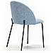 Set Di 2 Sedie Da Pranzo Kenia Imbottite Blu, 43 X 47 X 78,5 Cm - Foto miniatura 4