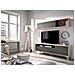 Mobile Porta Tv Tambo, Set Da Soggiorno Porta Tv, Mobile Salotto Multiuso, 180x41h180 Cm, Antracite E Rovere Nodi - Foto miniatura 1