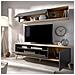 Mobile Porta Tv Tambo, Set Da Soggiorno Porta Tv, Mobile Salotto Multiuso, 180x41h180 Cm, Antracite E Rovere Nodi - Foto miniatura 3