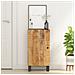 Credenza Con Anta 40x31x75 Cm In Legno Massello Di Mango - Foto miniatura 1