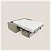 Nixon Divano letto matrimoniale con materasso 20 cm in tessuto impermeabile T03 220 cm (mat. 160x197) marrone - Foto miniatura 3