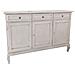 Madia Credenza 3 Porte Legno Shabby Bianco Anticato 155x45x98 - Foto miniatura 1