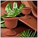 Vaso A Calice In Plastica Color Terracotta 40 Cm - Foto miniatura 2