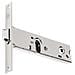 Serratura Da Infilare Per Porte In Alluminio Con Scrocco Reversibile E Frontale In Acciaio Inox - Entrata 70 - Frontale 22 - Foto miniatura 1