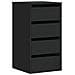 Cassettiera Angolare Nera 40x41x76 Cm In Legno Multistrato - Foto miniatura 2