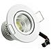 Faretto Led Cob 3 W Luce Naturale 4000k A Inc. Orient. Bordo Bianco P-45-bn - Foto miniatura 3