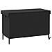 Contenitore da Giardino con Ruote Nero 110x55x73 cm Polyrattan - Foto miniatura 2