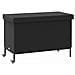 Contenitore da Giardino con Ruote Nero 110x55x73 cm Polyrattan - Foto miniatura 1