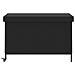 Contenitore da Giardino con Ruote Nero 110x55x73 cm Polyrattan - Foto miniatura 3