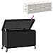 Contenitore da Giardino con Ruote Nero 110x55x73 cm Polyrattan - Foto miniatura 6