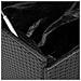 Contenitore da Giardino con Ruote Nero 110x55x73 cm Polyrattan - Foto miniatura 7