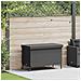 Contenitore da Giardino con Ruote Nero 110x55x73 cm Polyrattan - Foto miniatura 10