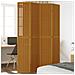Divisorio Ambienti 4 Pannelli Marrone Legno Massello Paulownia - Foto miniatura 1