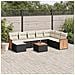 Set Divani Da Giardino 9 Pz Con Cuscini Nero In Polyrattan - Foto miniatura 1