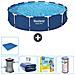 Piscina Fuori Terra - In Giro - 396x84 Cm - Blu - Include Accessori Coordinati Cb16 - Foto miniatura 1