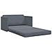 Divano Letto a Terra 2-in-1 Grigio Scuro 124x204x61 cm Velluto - Foto miniatura 5