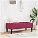 panchina Rosso Vino 113x57x39 cm in velluto - Foto miniatura 2