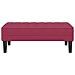 panchina Rosso Vino 113x57x39 cm in velluto - Foto miniatura 4