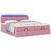Struttura Letto Pouf con Materassi Rosa 180x200 cm Velluto - Foto miniatura 6