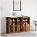 Sideboard con luci LED Legno Vecchio 162x37x100 cm Legno ingegnerizzato - Foto miniatura 2