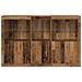Sideboard con luci LED Legno Vecchio 162x37x100 cm Legno ingegnerizzato - Foto miniatura 5