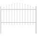 Recinzione da Giardino con Cima ad Arco Bianca 10.2x1 m Acciaio - Foto miniatura 4