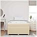 Struttura letto con materasso Crema 120 x 190 cm Tessuto - Foto miniatura 5