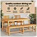 Set da Pranzo per Giardino 4 pcs Marrone 150 x 90 x 74 cm - Foto miniatura 3