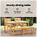 Set da Pranzo per Giardino 4 pcs Marrone 150 x 90 x 74 cm - Foto miniatura 5