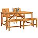 Set da Pranzo per Giardino 4 pcs Marrone 150 x 90 x 74 cm - Foto miniatura 7