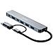 Hub Minee Usb-a /c Con 7 Porte Multi-connettore Usb Ultraveloce 3.0 15 Cm, Grigio - Foto miniatura 1