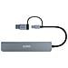 Hub Minee Usb-a /c Con 7 Porte Multi-connettore Usb Ultraveloce 3.0 15 Cm, Grigio - Foto miniatura 3